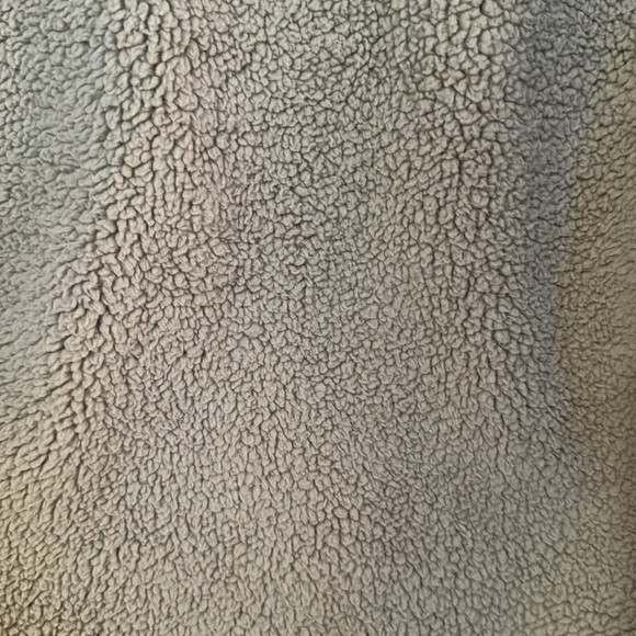 Lands End Kids Youth Puffer Fleece Lined Vest Size 7 navy/tan outdoor w/pockets - Picture 6 of 11